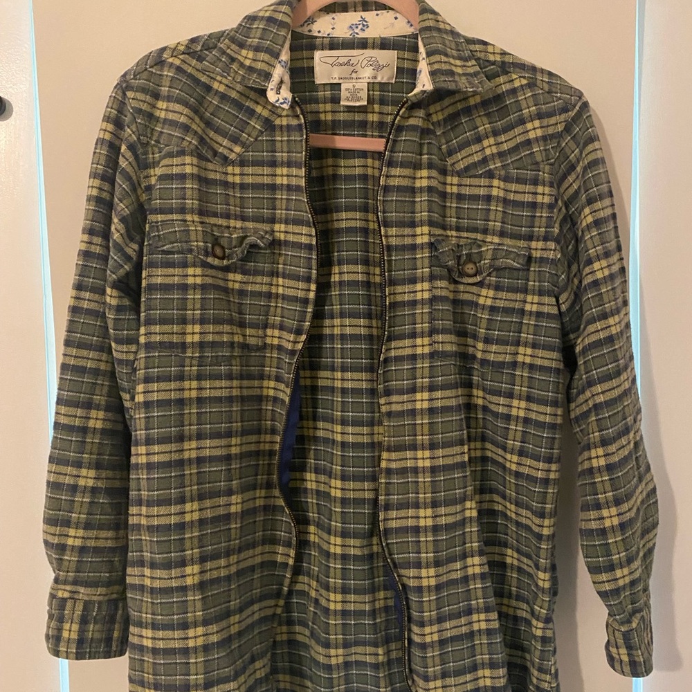 Plaid Zip-Up Shacket